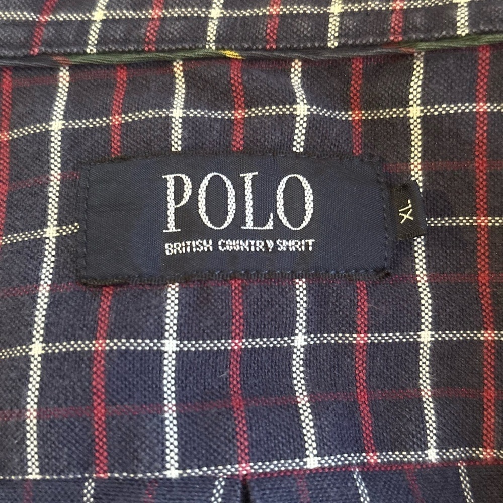 Polo British Country Spirit Blue & Red Plaid Preppy Shirt Size XL - Picture 5 of 5